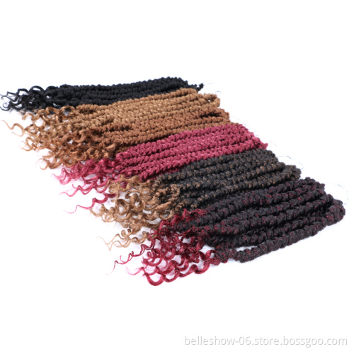 Hot sell 12inch pre twisted crochet senegalese twist braids hair with curly ends